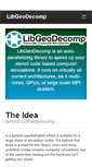 Mobile Screenshot of libgeodecomp.org